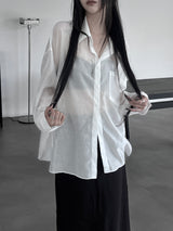 veil tencel シースルーシャツ (2color)