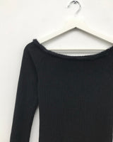 ポンポンオフショルダーニットトップス(2color)