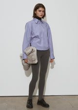 RIB SKINNY PANTS_GREY