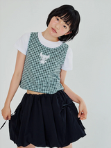 CAT MONSTER CHECK SLEEVELESS
