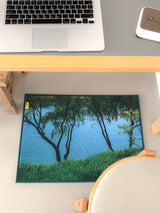 Blue river foot mat