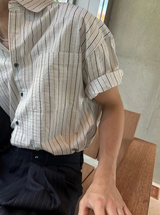 [S/S] Multi stripe half shirts(2color)