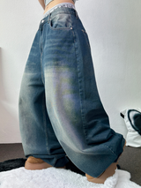 GRADATION BALLOON LONG DENIM PANTS 🩵🤍