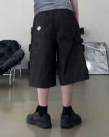 リンピンストライプカーペンターバミューダパンツ