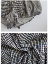 RETRO CHECK PUFF BLOOMER (BEIGE, BLACK 2COLORS!)