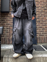 Itsu diagonal cargo denim
