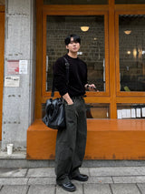 Log velvet round knitwear