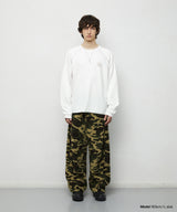 SLASH LOGO WAFFLE LONG SLEEVE_WHITE