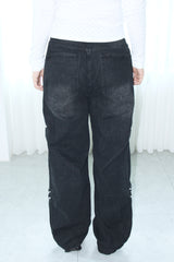 Stud Side Pintuck Wide Pants (2colors)