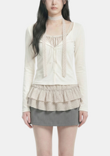 Sophie Dot Layered Cardigan Set
