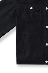 Coated denim trucker jacket