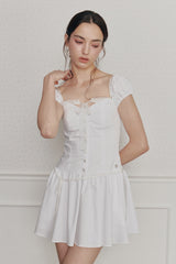 WENDY RIBBON DRESS white