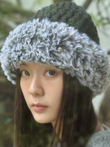 Eskimo Fakefur Beanie - Black