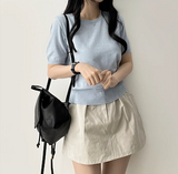 Selling round short sleeve knit