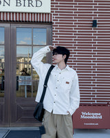 Drain Patch Work Shirt Jacket