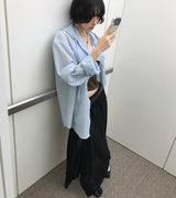シアー フーデッド シャツ