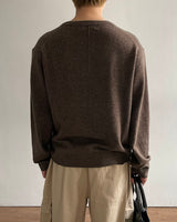 Inset Layered V-neck Knit