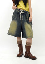 Dirty Wash Bermuda Denim pants