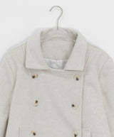 Qudit Quilted Double Short Coat