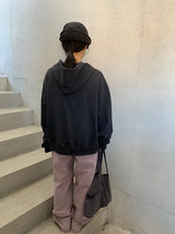 シルカコットンリベットオーバーフードジップアップ