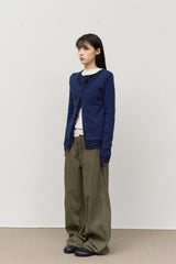 (W) Ruffled Layered Cardigan