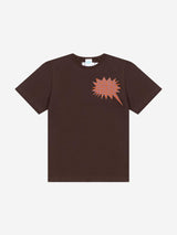 1/2 BUBBLE GUM TEXT TEE (BROWN)