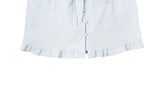 Beson Lace Button Ribbon Frill Blouse