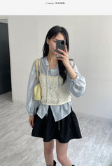 Garlic Punched Knit Bustier