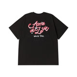 24FW GRAFFITI WORLD TOUR SCRIPT LOGO SHORT SLEEVE T-SHIRT BLACK 