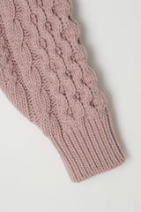 Usual cable knit_pink