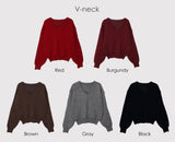 Round Or V-neck Daily Basic Knit (10color / 2type)