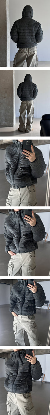 [Unisex] Triple zipper hood padding(4color)