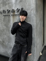 ZED DIAGONAL HIGH-NECK SLIM ZIP-UP