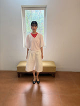 sheer v-neck tee