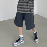 Nylon wide banding half pants 2C