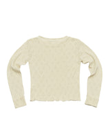 パンチングニット (クリーム) WOMENS