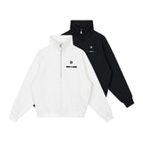 FMACM 24AW Half-zip stand-up collar loose silhouette simple versatile padded sweater