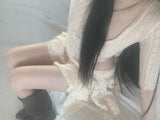 Maron lace unbal skirt (ivory)