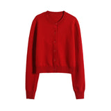 Steady Round Color Long Sleeve Cardigan