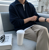 Hendes Daily Ribbed Semi-Zip Up Knit