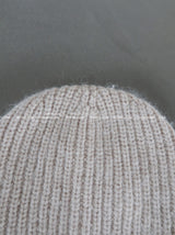 Angora knit earring bonnet