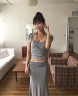 plumpy wrap lace glam top