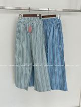 Freedom striped wide pants