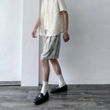 Mottled Wash Structured Shorts