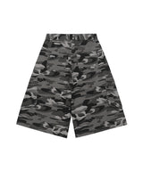 Destroyed Camo Cargo Bermuda Pants - GRAY CAMO