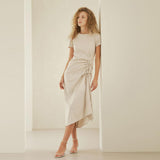 AUDREY long dress [oatmeal]