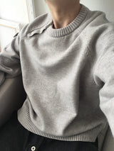 Bis Diagonal Button Knit
