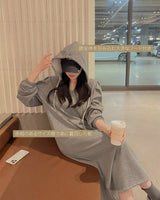 Fleece long one-piece with Hood