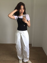 Unbalanced Tie T-Shirt (4color)
