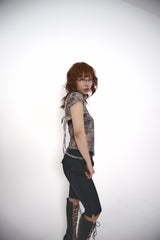 back open capsleeve tee_grey